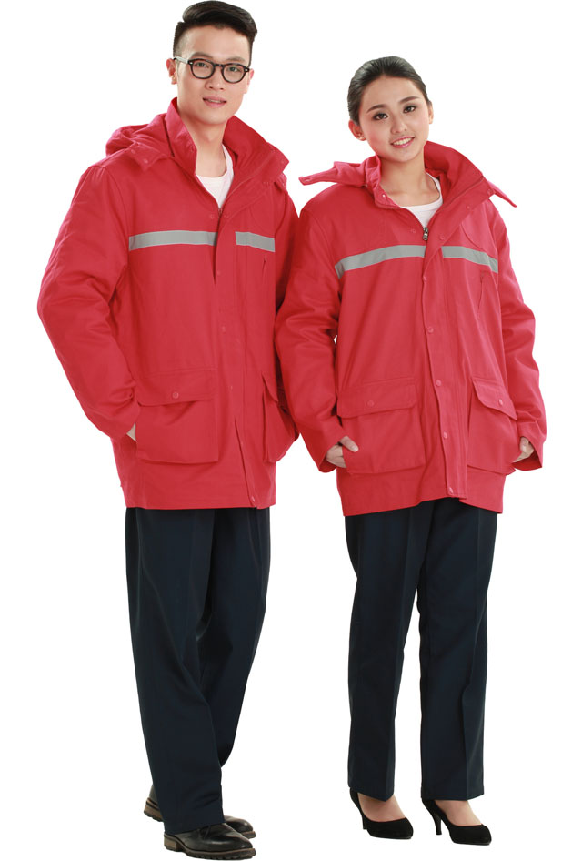 HR-998款純棉中長棉衣工作服款式圖片大全 HR-998款純棉中長棉衣工作服定制款式